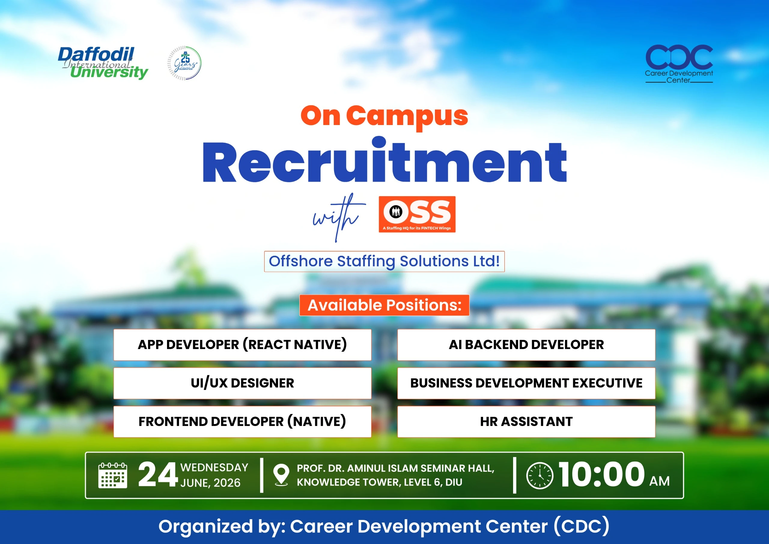 Campus Recruitment Program with Offshore Staffing Solutions Ltd!